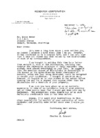 Charles H. Schauer to Grote Reber re: Early radio equipment turned down by Smithsonian