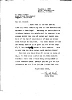 Grote Reber to Edwin Hubble re: Comments on Hubble&#039;s book &quot;Observational Approach to Cosmology&quot;; red shift; Hydra cluster