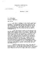 Charles H. Schauer to Grote Reber re: Reber&#039;s published research; usefulness of big mirror data; comments on Reber&#039;s letter of 18 Nov 1954