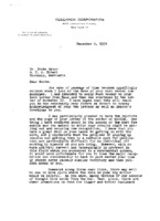 Charles H. Schauer to Grote Reber re: Reber&#039;s published research; usefulness of big mirror data; comments on Reber&#039;s letter of 18 Nov 1954