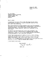 David Lesh to Grote Reber re: Lesh&#039;s reply to GR&#039;s letter of 10/23/1964; willing to try GR&#039;s bean experiements