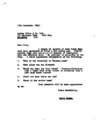 Grote Reber to Arthur Yates &amp; Co. Ltd. re: Snake Bean seeds