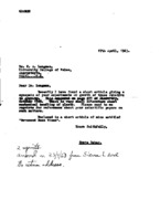 Grote Reber to K. A. Longman re: Request for reprint
