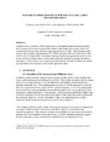 Toward an Operations Plan for the Atacama Large Millimeter Array - A Report to the ACC / E-ACC at the Meeting of 30/31 October 2001 - Expanded ALMA Executive Committee - Draft