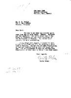 Grote Reber to Bert E. Rathje re: Sending reprint; possible visit in August 1958