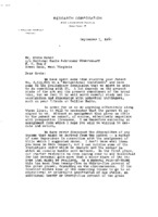 J. William Hinkley to Grote Reber re: Assignment of Reber&#039;s Patent 2519603 to Research Corp