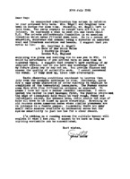 Grote Reber to Charles H. Schauer re: Possible visit by Geoffrey Edgell to Research Corp; observations at Bothwell; multiple beams