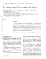 Jet Reorientation in Active Galactic Nuclei: Two Winged Radio Galaxies