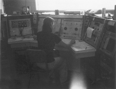 [Nan Dieter Conklin in the Hat Creek control room]