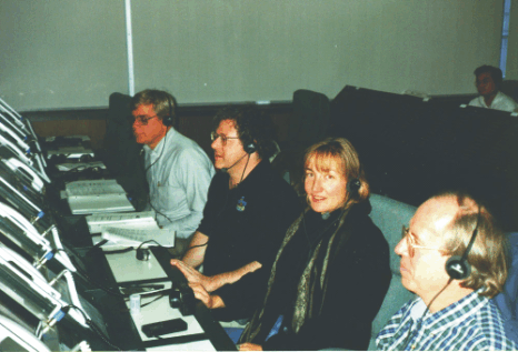 [In the flight control room after SWAS launch]