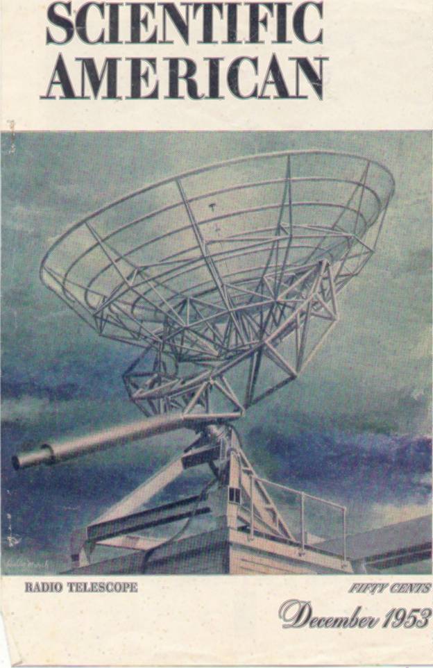 [Antenna on cover of December 1953 Scientific American]