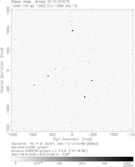 Very Long Baseline Array radio image of gravitational lens system