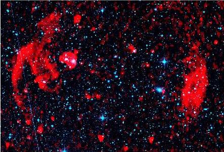 Radio-Optical Image of Cluster