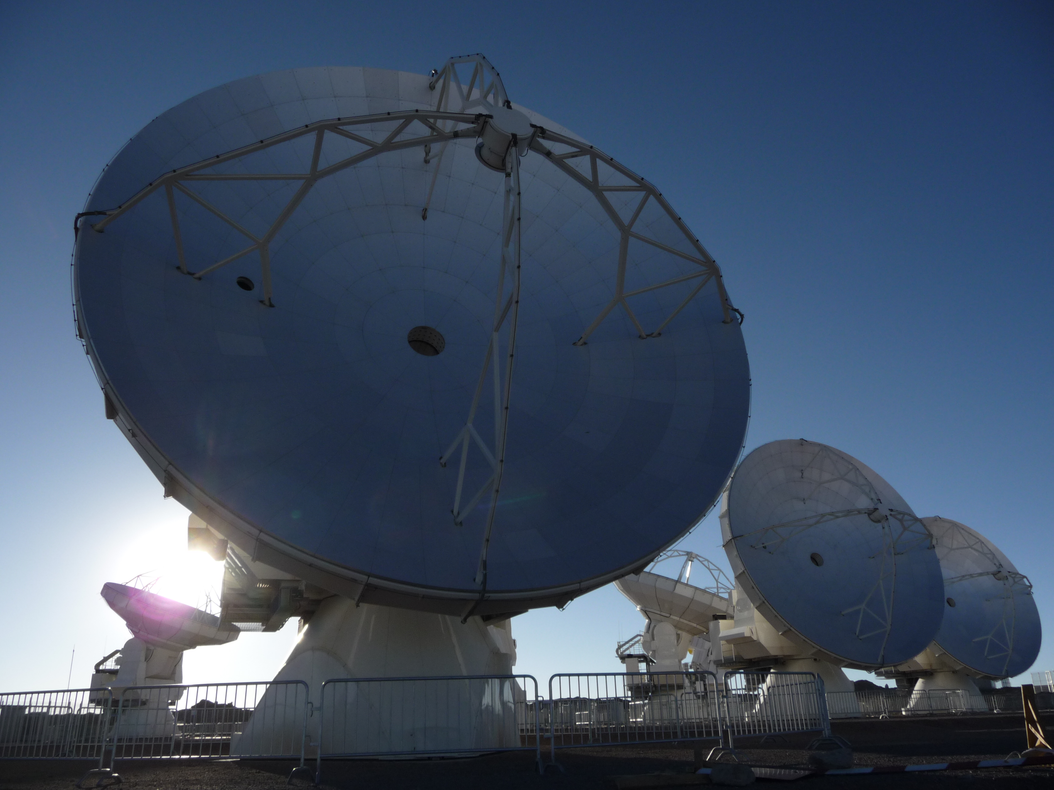 Moon Over 12-meter ALMA Telescope – National Radio Astronomy