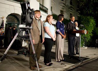 Lucas Bolyard with President Obama